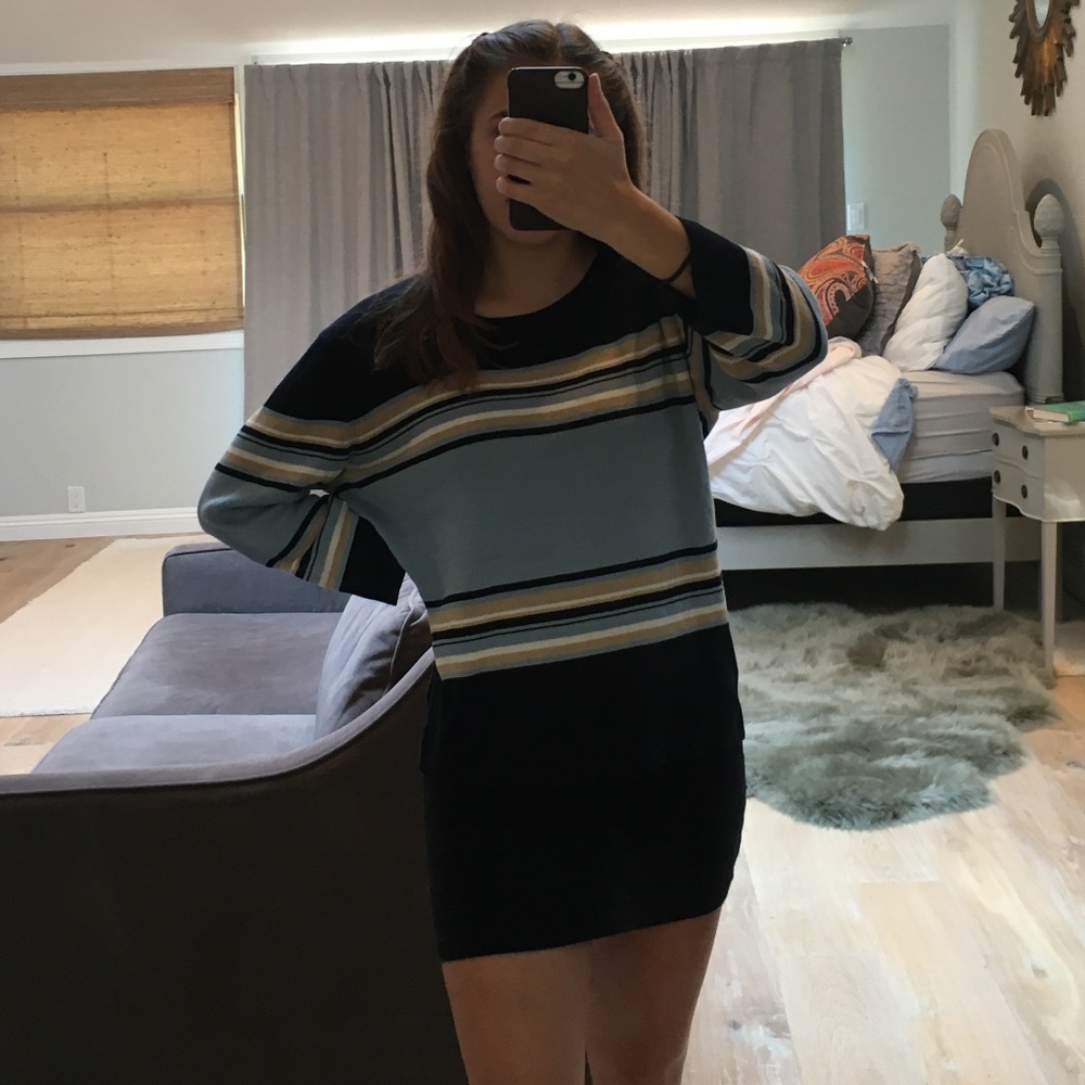 comfy, chic, striped sweater